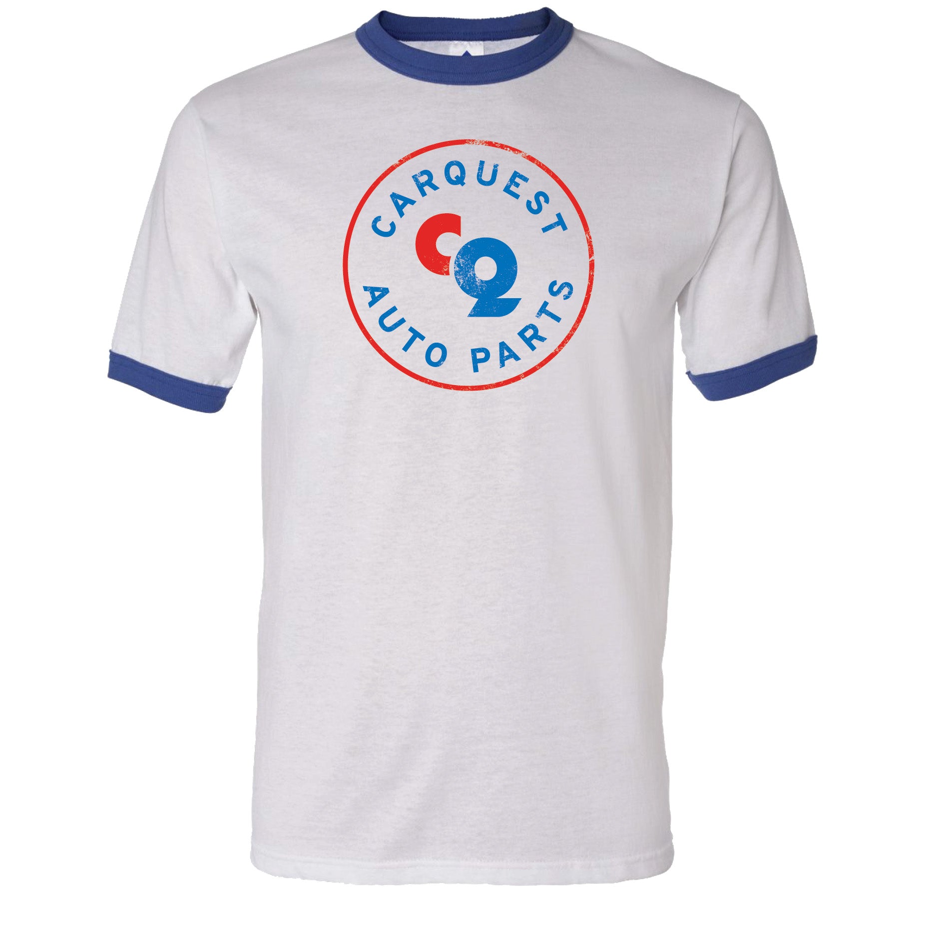 Carquest Throwback Ringer Tee Blue